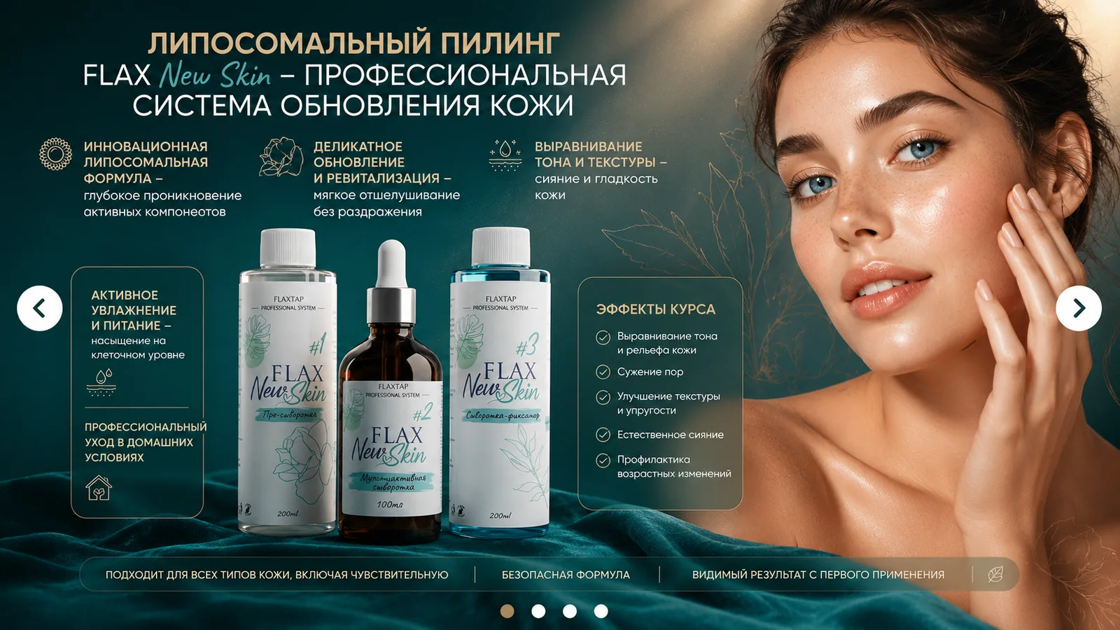 Липосомальный пилинг Flax New Skin